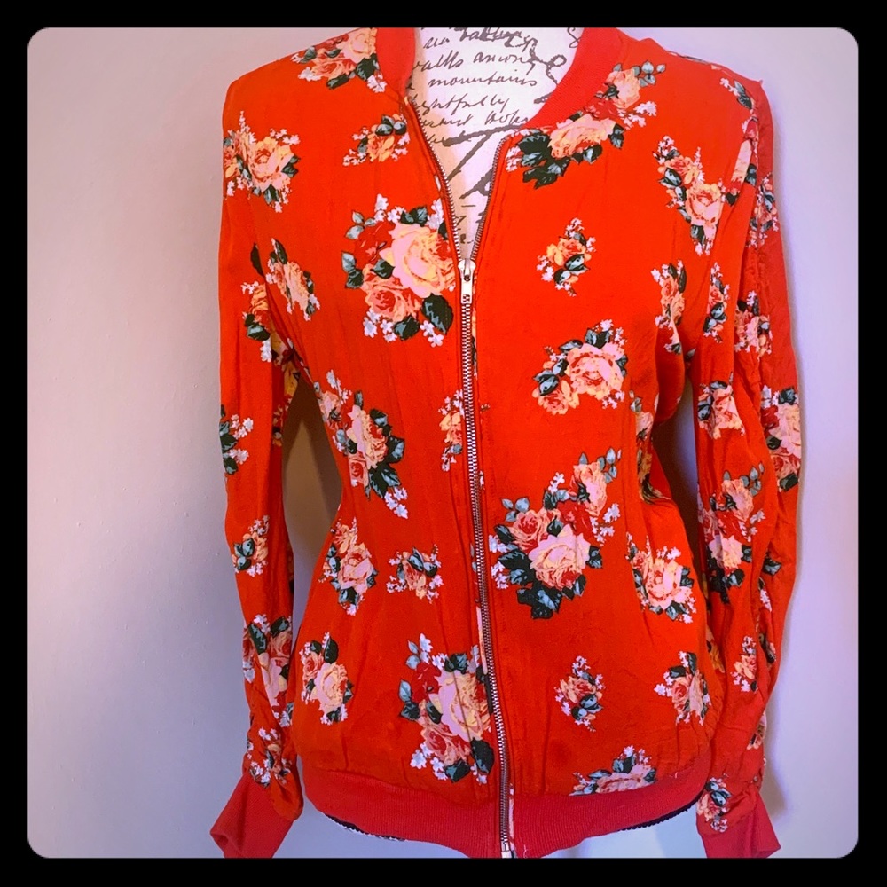 Floral Bomber Jacket